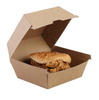 Custom Printed Logo Eco Friendly Compostable Kraft Paper Hamburger Box