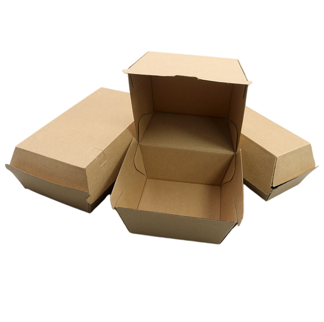 Custom Printed Food Grade Corrugated Paper Food Packaging Burger Box