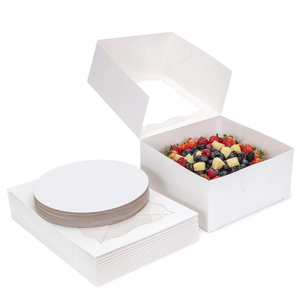 Factory Customized Food Grade Cardboard Paper Cake Box with Window