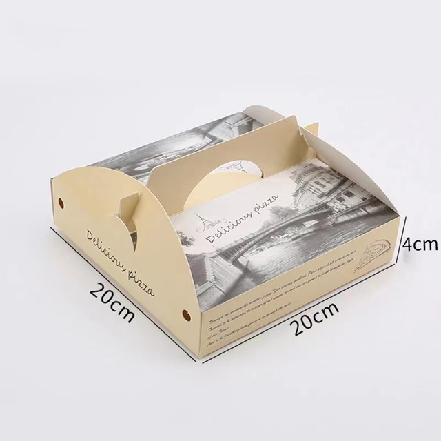 Wholesale Custom All Size 9 10 12 14 18 Inch Logo Package Personalized Corrugated Printed Paper Pizza Boxes With Handle