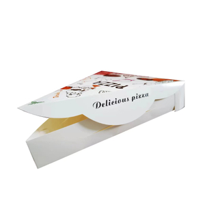 Custom Pizza Box Making Manufacturers Triangle Pizza Slice Box Storage Container For Sale