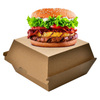 Custom Printed Logo Eco Friendly Compostable Kraft Paper Hamburger Box