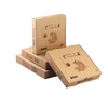 Custom Print Logo Size Color Food Grade Kraft Corrugated Paper Bulk Square Pizza Box 