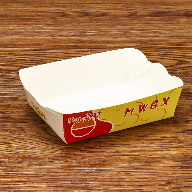 Custom Recycled Exquisite Disposable Fries Fried Chicken Snack Salad Cardboard Paper Packaging Carton Food Box with Logo