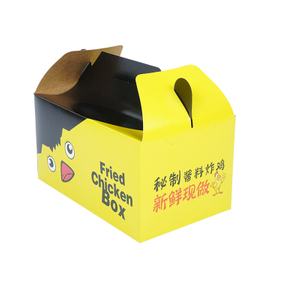 Customized Logo Eco Disposable Fried Chicken Bread Box Take Away Food Cardboard Paper Box