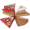 Custom Printed Logo Size Takeaway Food Kraft Paper Triangle Pizza Box 