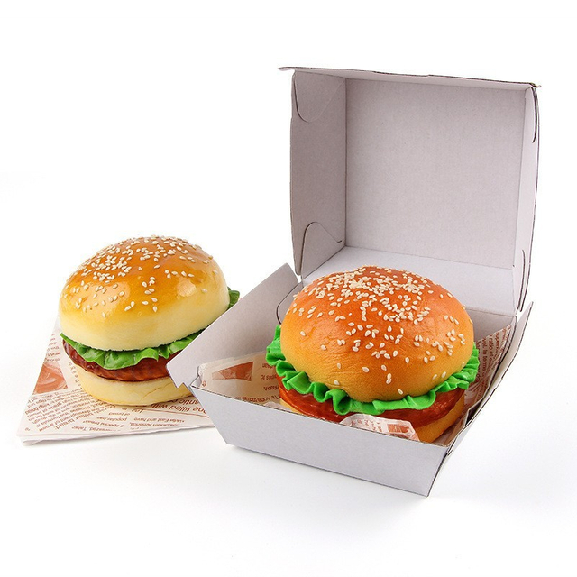 Factories mass-produce waterproof and oil-proof corrugated hamburger boxes with logo