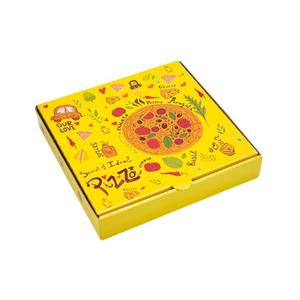 Glossy Lamination Paper Packaging Varnishing Food Corrugated Board Recycled Materials Customised Pizza Box