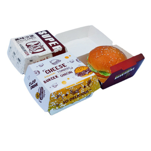 Customizable hot sale burger eco friendly paper packaging collapsible waffle muffin cake sushi lunch boxes food packaging box