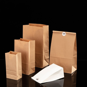 Custom Printed Paperbag Takeaway Shopping White Brown Bolsa De Papel Kraft Paper Bag