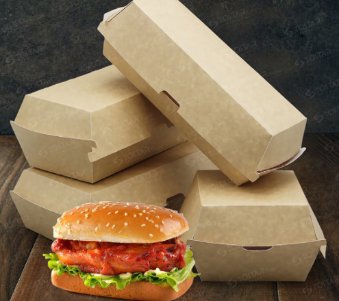 Kraft Paper Hamburger Box