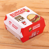 Custom Printing Logo Hamburger White Kraft Paperboard Food Packaging Burger Box