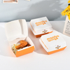 Custom Printed Recycled Take Away French Fries Paper Boxes Fast Food Burger Hamburger Packaging