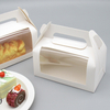 Custom Sweet Roll Single Cheesecake Cakes Cardboard Paper Packaging Mooncake Box with Window