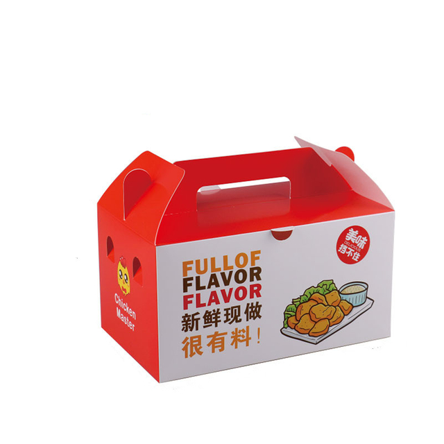 Custom Logo Printed Eco Friendly Food Takeaway Fried Chicken Sandwich Packaging Box