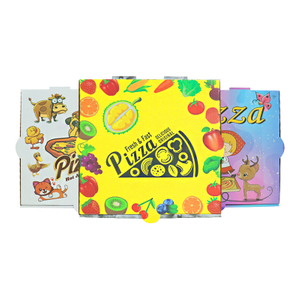 Custom Size Food Grade Food Kraft Corrugated Paper Square Slice Pizza Box