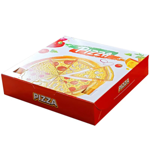 Custom Print Logo Size 6 8 9 10 12 14 16 18 20 22 24 Inch Kraft Corrugated Paper Square Slice Pizza Box 