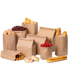 Custom Size Small Eco Friendly Food Kraft Paper Bread Bag with Clear Window