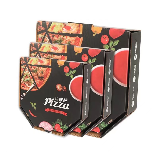 Custom Wholesale Printed Foldable Takeaway Food Corrugated Hexagon Pizza Box 