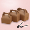 Wholesale Party Sweet Swiss Roll Chocolate Cupcake Bouquet Food Paper Packaging Box with Handle