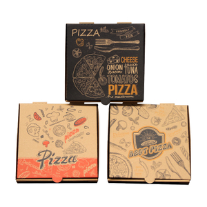 Custom Logo Size 3 6 7 8 9 10 11 12 Inches Food Corrugated Paper Square Pizza Box