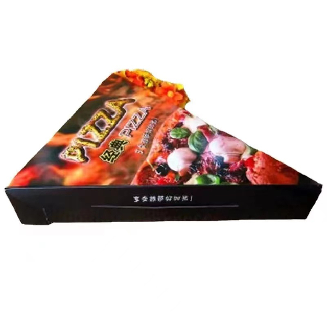 Manufacture Custom 12 Inch Disposable Printed Corrugated Carton Logo Triangle Pizza Packing Box