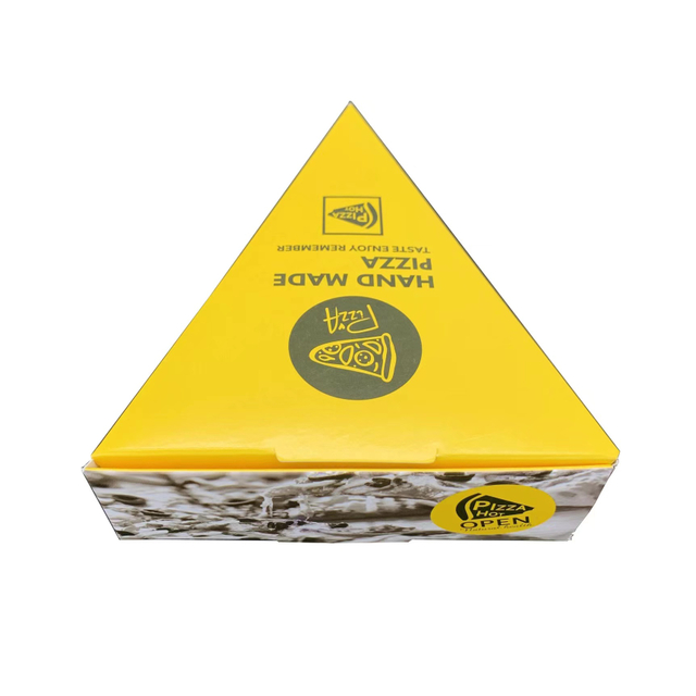  Custom Eco Friendly wholesale Biodegradable Mini Tayeaway Pizza Box Custom Triangle Pizza Slice Box