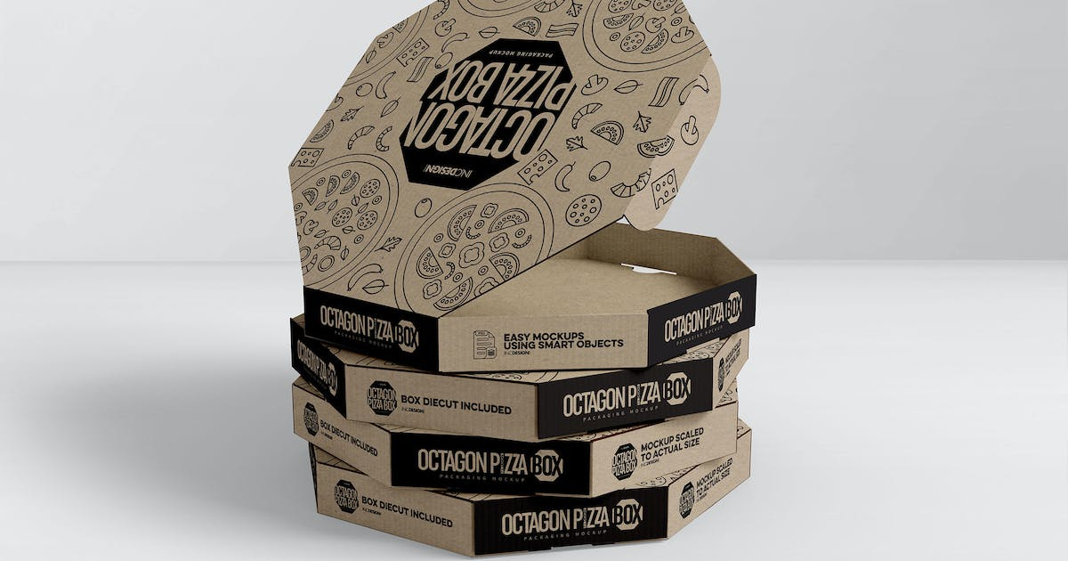 Octagon Pizza Box