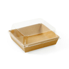 Custom Design Sushi Paper Food Cake Disposable Paper Container Box with Pet Lid