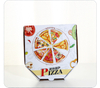 Customized Logo Size Folding Kraft Paper Hexagon Slice Pizza Box 