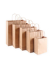 Customized Printed Logo Eco Friendly Fashion Reusable Shopping Food Brown Kraft Paper Bag with Handle 