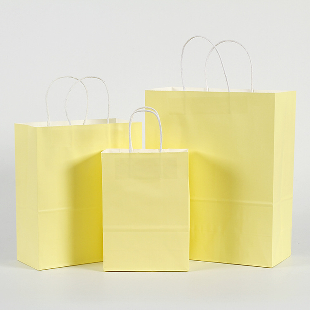 Custom New Design Eco Friendly Tote Kraft Shopping Packaging Paper Bag