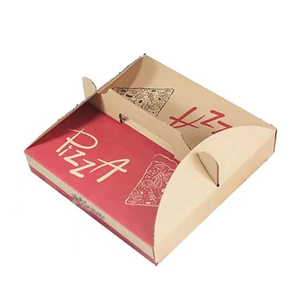 Custom Factory Wholesale Recyclable Takeaway High Quality Corrugated Kraft Paper Pizza Box with Handle