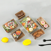 Custom Design Sushi Paper Food Cake Disposable Paper Container Box with Pet Lid