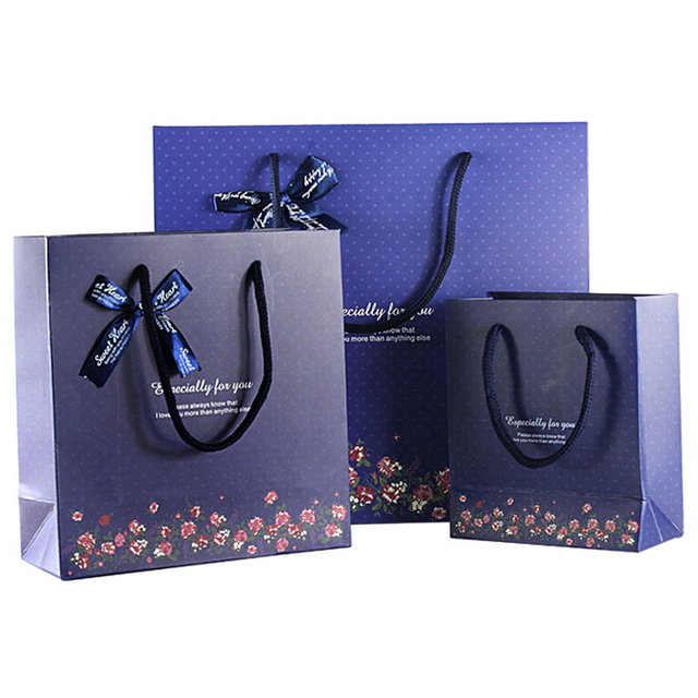 Shopping Pink Square Bottom Gift Paper Bag