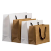 Customized Logo Shopping Clothes Gift Food Kraft Cardboard Kraft Paper Bag with Handle