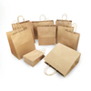 Customized Logo Take Away Food Candy Shopping Brown Kraft Paper Bags