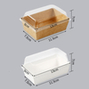 China Manufacturer Recycle Disposable Salad Dessert Food Grade Waterproof Oil Proof Paper Box 