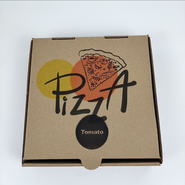 Custom Printed Logo Recyclable Corrugated Snack Pancake Folding Paper Packing Pizza Box